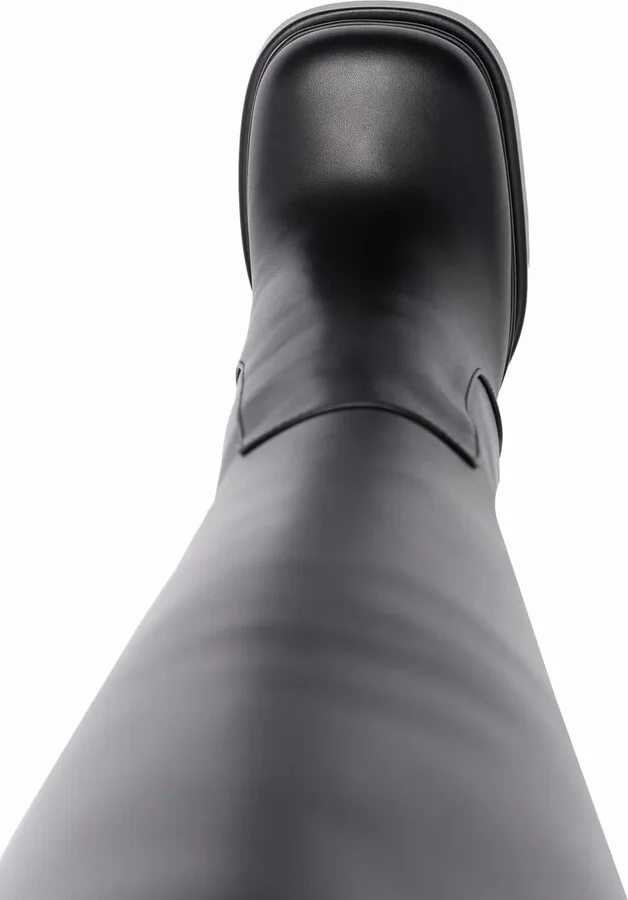 High-Heel Leather Boots - Image 4