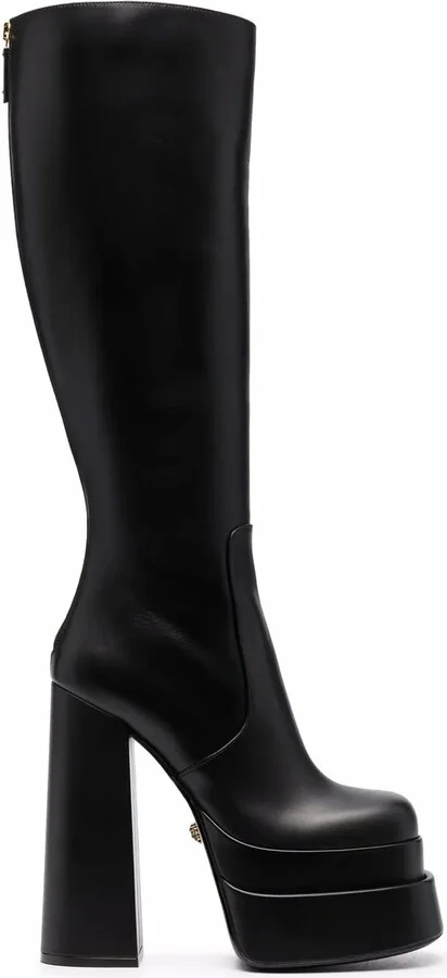 High-Heel Leather Boots