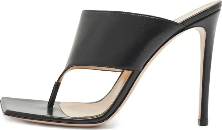 High-Heeled Thong Sandals