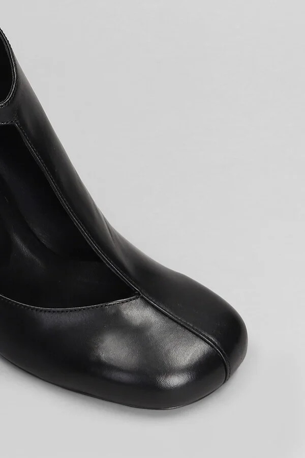 High Heels Ankle Boots In Black Leather - Image 5