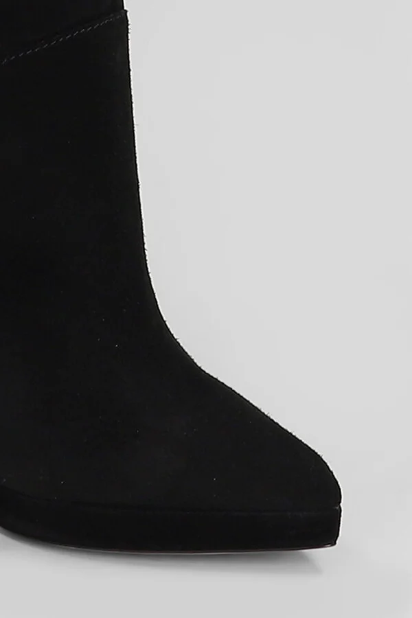 High Heels Boots In Black Suede - Image 5
