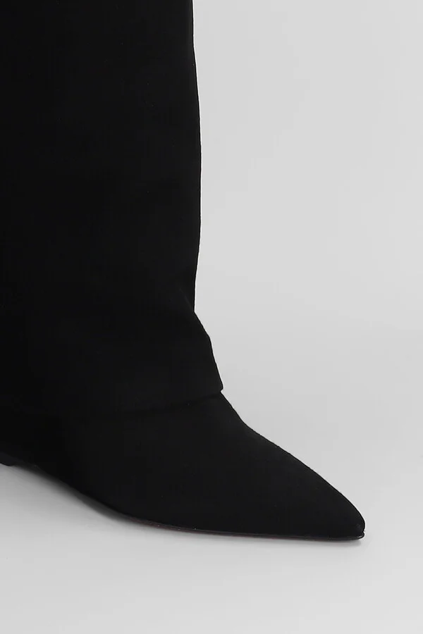 High Heels Boots In Black Suede - Image 5
