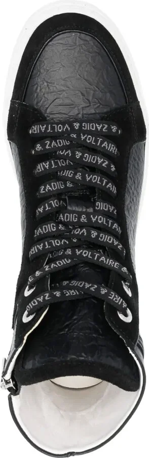 High Lash crinkled-finish leather sneakers - Image 4