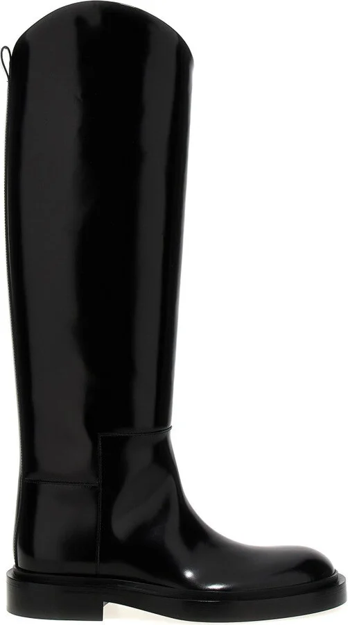 High Leather Leg Boots