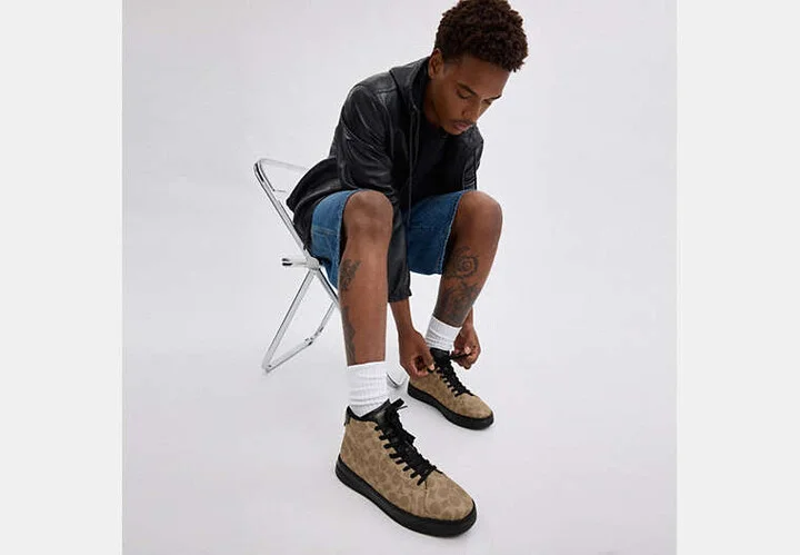 High Line High Top Sneaker In Signature Canvas - Image 6