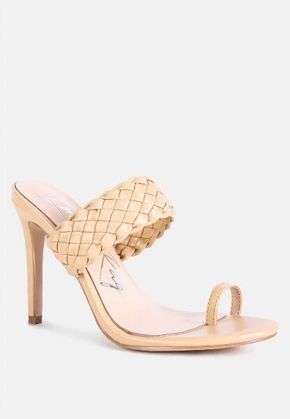 High Perks Woven Strap Toe Ring Sandals Women - Image 3