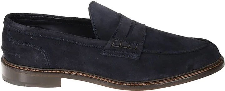 High Quality Navy Suede Moccasin Shoes
