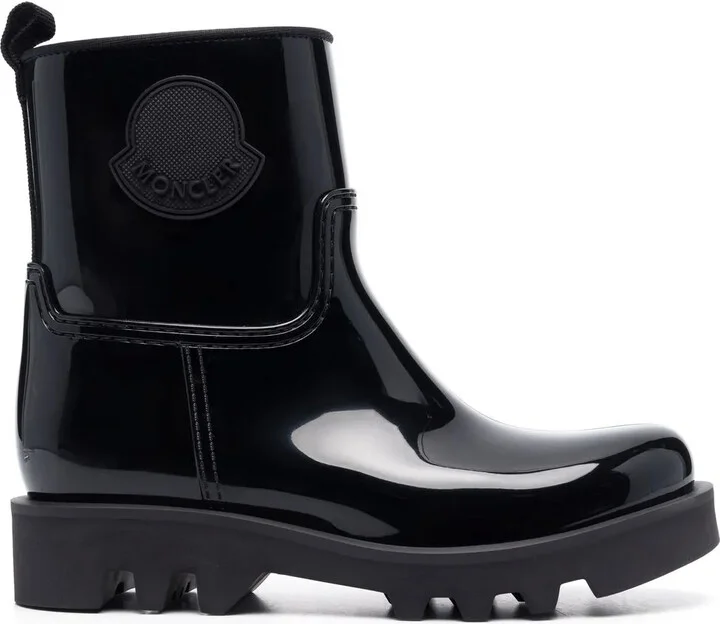 High-Shine Finish Ankle Boots