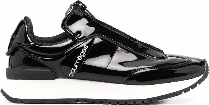 High-Shine Finish Sneakers