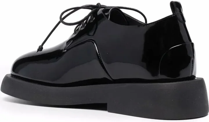 High-Shine Lace-Up Leather Shoes - Image 3