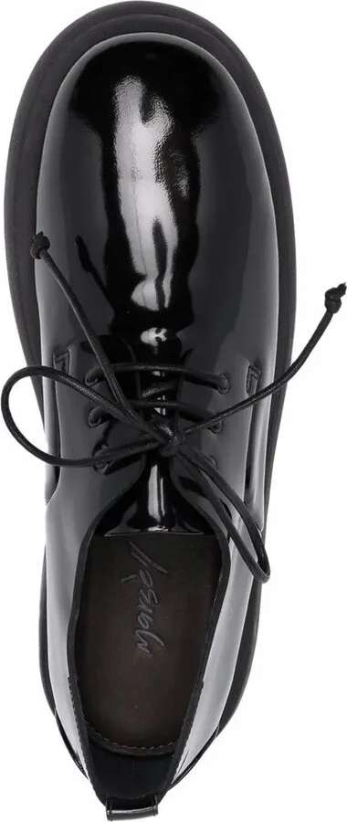 High-Shine Lace-Up Leather Shoes - Image 4