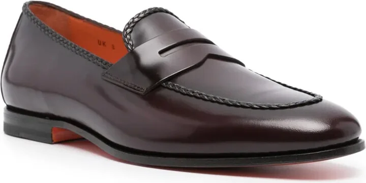 High-Shine Leather Loafers - Image 2