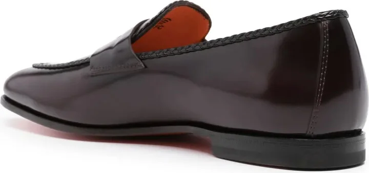 High-Shine Leather Loafers - Image 3