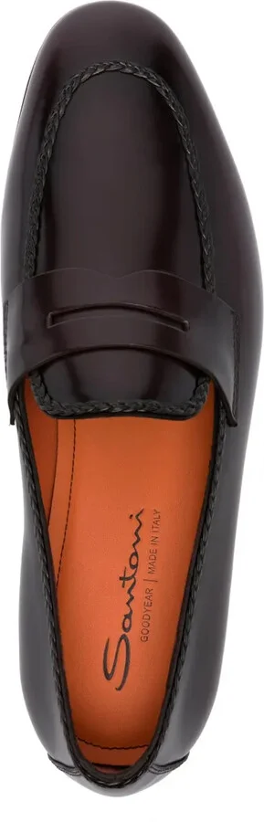 High-Shine Leather Loafers - Image 4