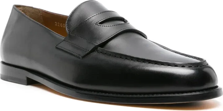 High-Shine Leather Loafers - Image 2