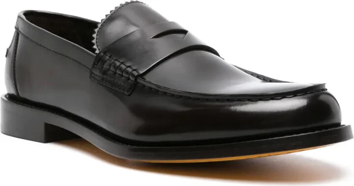 High-Shine Leather Loafers - Image 2