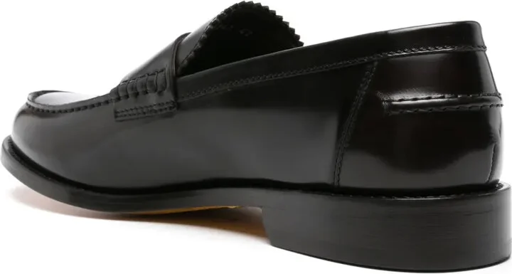 High-Shine Leather Loafers - Image 3