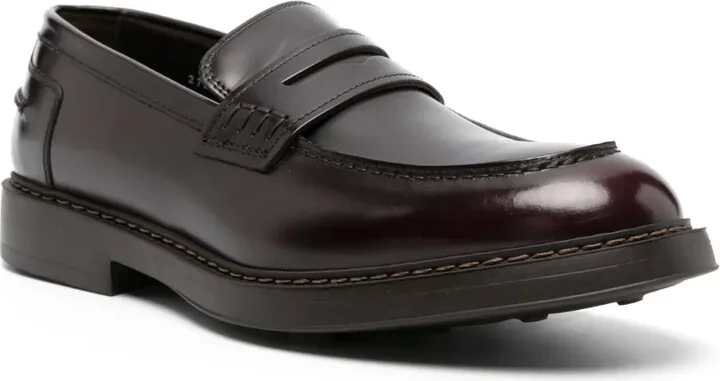High-Shine Leather Loafers - Image 2