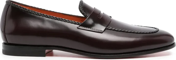 High-Shine Leather Loafers