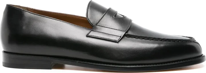 High-Shine Leather Loafers