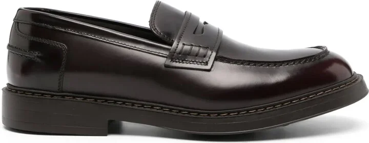 High-Shine Leather Loafers
