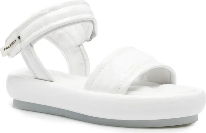 High-Shine Leather Sandals - Image 2