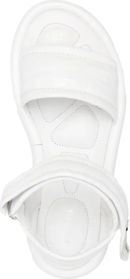 High-Shine Leather Sandals - Image 4