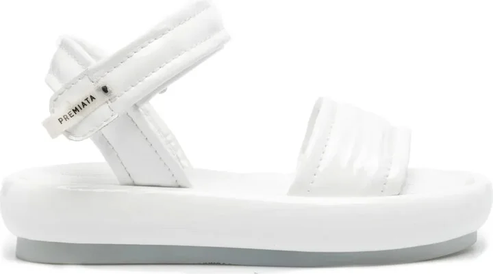 High-Shine Leather Sandals