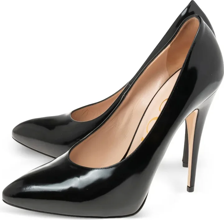 High-Shine Pointed-Toe Pumps - Image 2