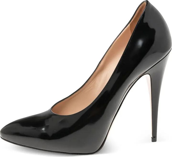 High-Shine Pointed-Toe Pumps