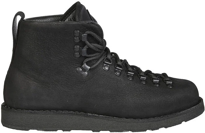 High-Top Black Lace-Up Boots