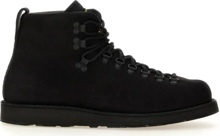 High-Top Black Suede Boot