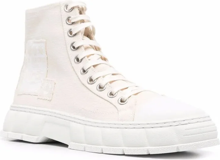 High-Top Canvas Sneakers - Image 2