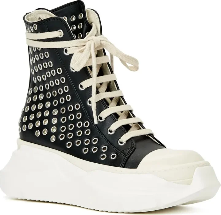 High-Top Eyelet-Embellished Sneakers - Image 2