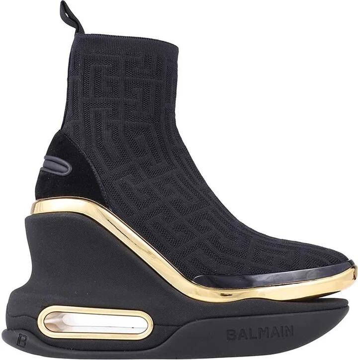 High-top Fabric Sneakers