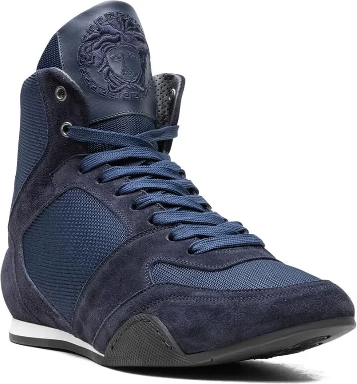 High Top Greek Key "Navy" sneakers - Image 2