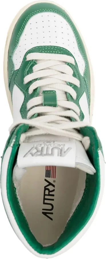 High-Top Lace-Up Leather Sneakers - Image 4