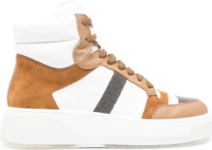 High-Top Lace-Up Sneakers