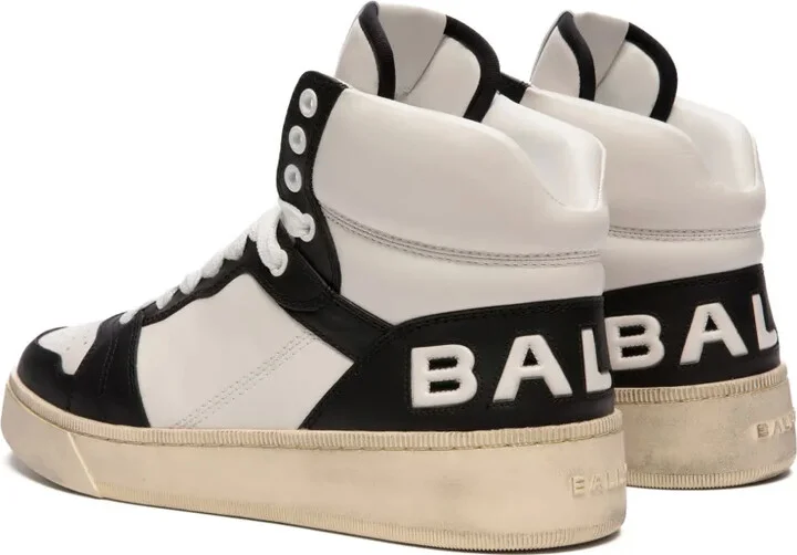 High-Top Leather Sneakers - Image 3