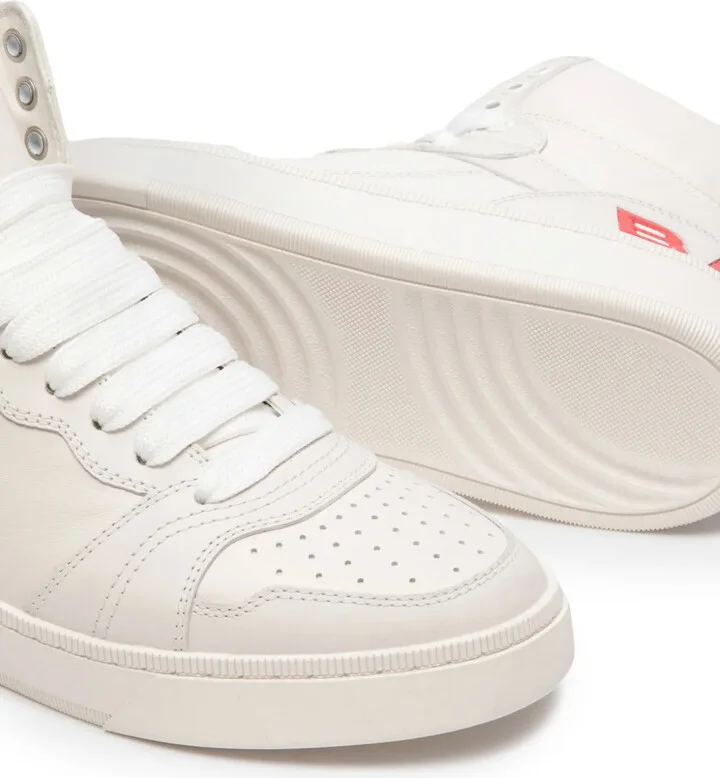 High-Top Leather Sneakers - Image 4