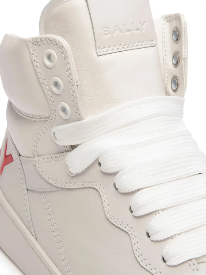 High-Top Leather Sneakers - Image 5