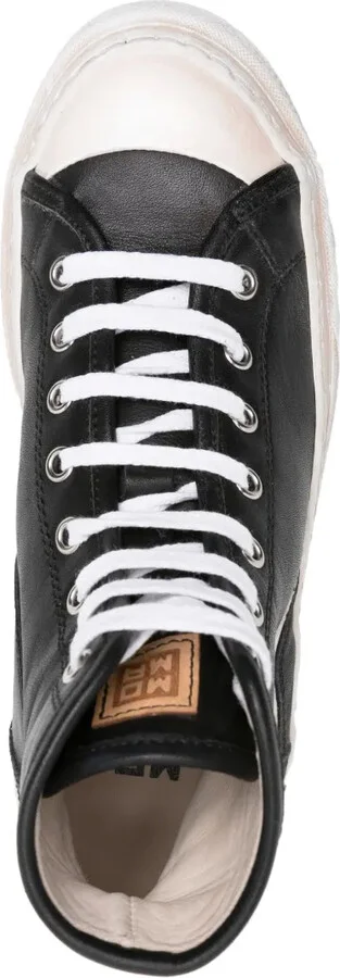 High-Top Leather Sneakers - Image 4