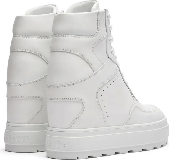 High-Top Leather Sneakers - Image 4