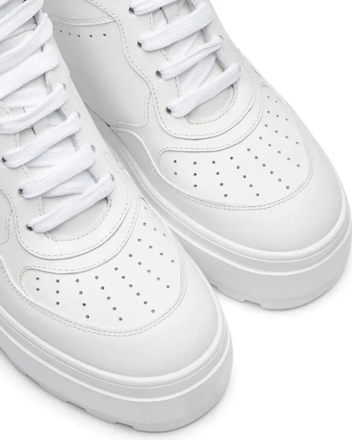 High-Top Leather Sneakers - Image 5