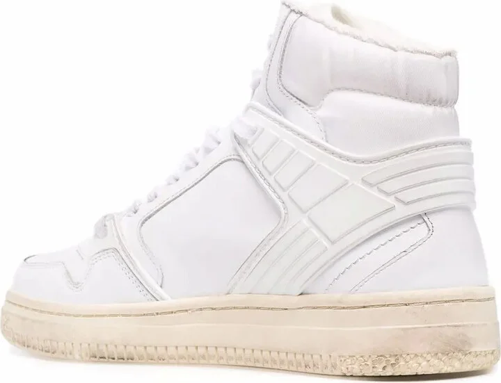 High-Top Leather Sneakers - Image 3