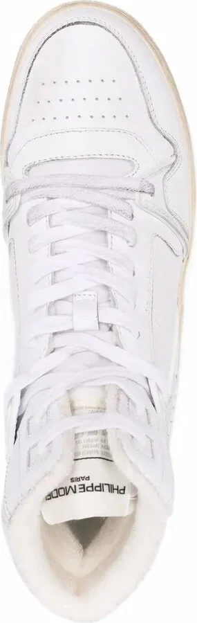 High-Top Leather Sneakers - Image 4