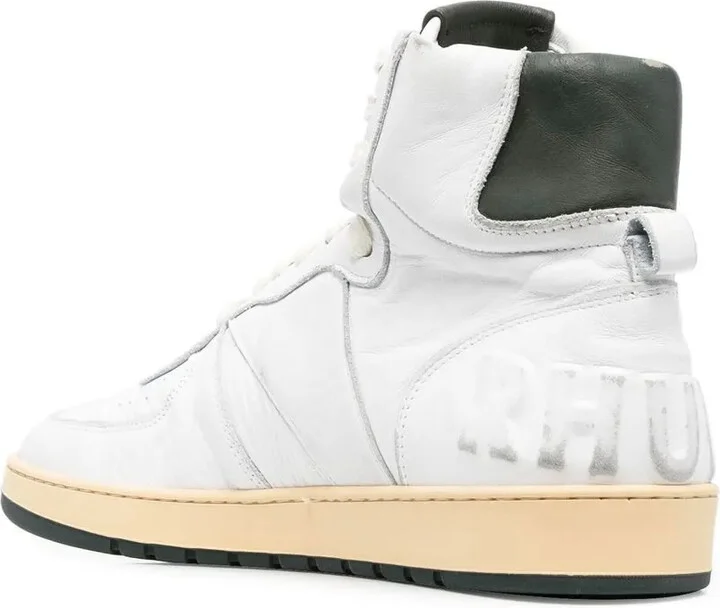 High-Top Leather Sneakers - Image 3