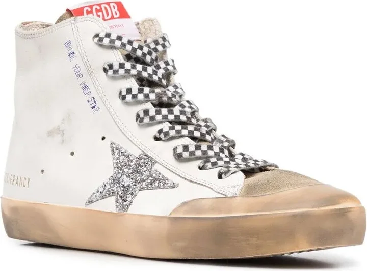 High-Top Leather Sneakers - Image 2