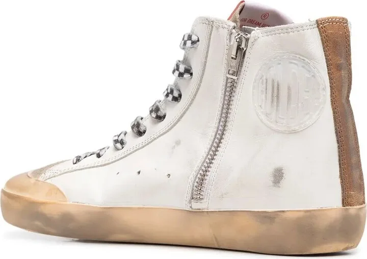 High-Top Leather Sneakers - Image 3