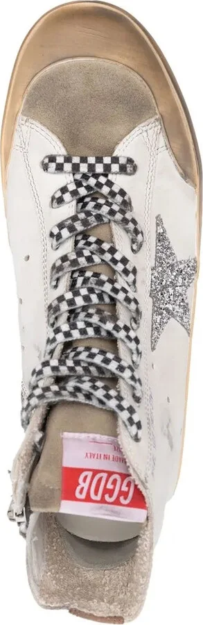 High-Top Leather Sneakers - Image 4